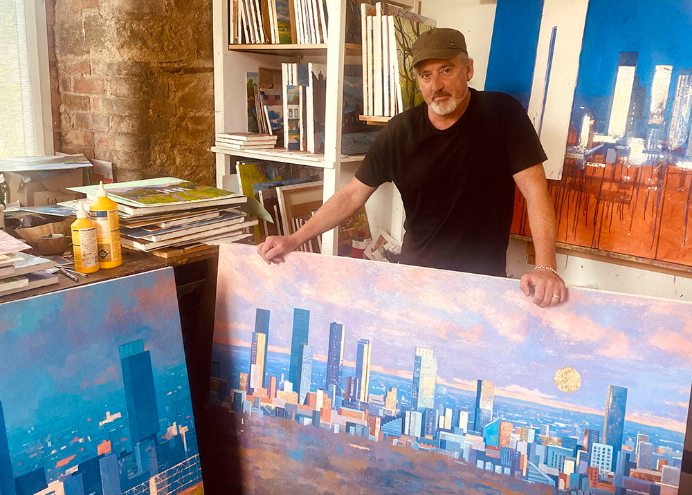 Chris Cyprus Artist in his Studio